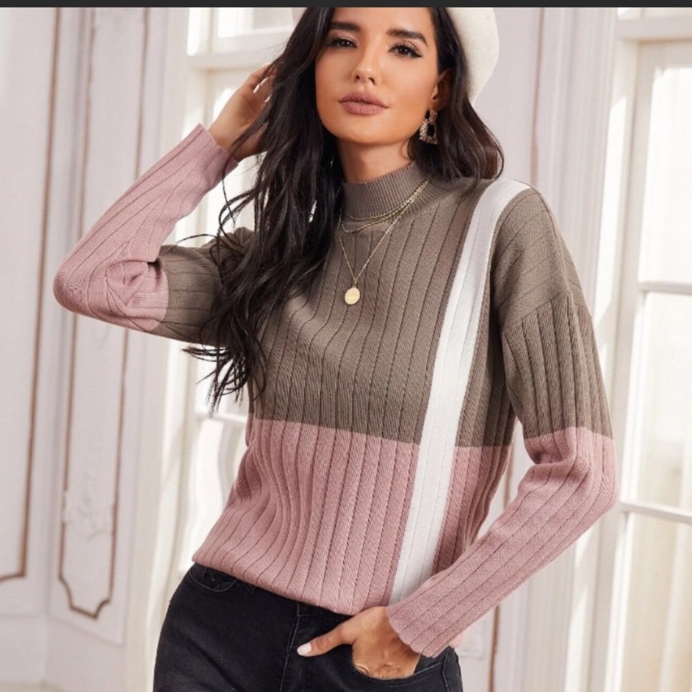 Dash Outfitters Colorblock Sweater Size Small —#074 - Picture 4 of 5